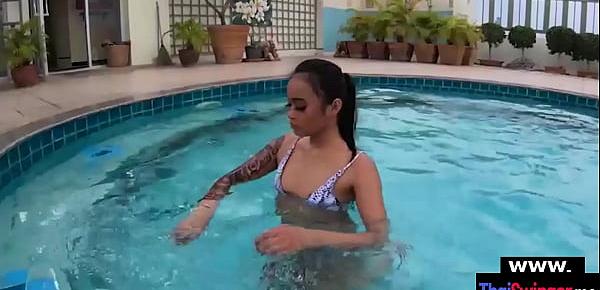  Lets try the swimming pool before the quickie fuck she said